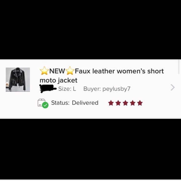 ☘️SALE☘️Vegan leather women’s short moto jacket - Picture 5 of 7